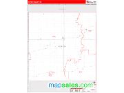 Norton County, KS <br /> Wall Map <br /> Zip Code <br /> Red Line Style 2024 Map