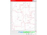 Osage County, KS <br /> Wall Map <br /> Zip Code <br /> Red Line Style 2024 Map