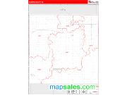 Osborne County, KS <br /> Wall Map <br /> Zip Code <br /> Red Line Style 2024 Map