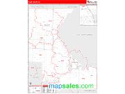 Riley County, KS <br /> Wall Map <br /> Zip Code <br /> Red Line Style 2024 Map