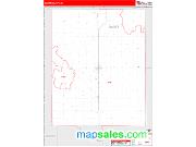 Scott County, KS <br /> Wall Map <br /> Zip Code <br /> Red Line Style 2024 Map