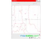 Smith County, KS <br /> Wall Map <br /> Zip Code <br /> Red Line Style 2024 Map