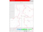 Stafford County, KS <br /> Wall Map <br /> Zip Code <br /> Red Line Style 2024 Map