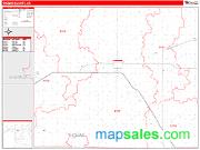 Thomas County, KS <br /> Wall Map <br /> Zip Code <br /> Red Line Style 2024 Map
