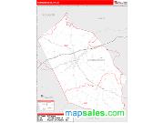 Montgomery County, KY <br /> Wall Map <br /> Zip Code <br /> Red Line Style 2024 Map