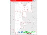 Catahoula County, LA <br /> Wall Map <br /> Zip Code <br /> Red Line Style 2024 Map