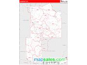 Cass County, MN <br /> Wall Map <br /> Zip Code <br /> Red Line Style 2024 Map