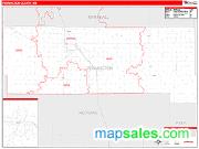 Pennington County, MN <br /> Wall Map <br /> Zip Code <br /> Red Line Style 2024 Map