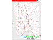 Ramsey County, MN <br /> Wall Map <br /> Zip Code <br /> Red Line Style 2024 Map
