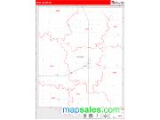 Rock County, MN <br /> Wall Map <br /> Zip Code <br /> Red Line Style 2024 Map