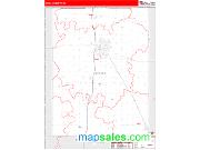 Steele County, MN <br /> Wall Map <br /> Zip Code <br /> Red Line Style 2024 Map