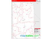 Todd County, MN <br /> Wall Map <br /> Zip Code <br /> Red Line Style 2024 Map