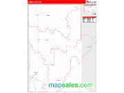 Wadena County, MN <br /> Wall Map <br /> Zip Code <br /> Red Line Style 2024 Map