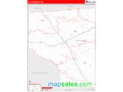 Covington County, MS <br /> Wall Map <br /> Zip Code <br /> Red Line Style 2024 Map