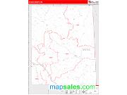 Greene County, MS <br /> Wall Map <br /> Zip Code <br /> Red Line Style 2024 Map