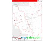 Marion County, MS <br /> Wall Map <br /> Zip Code <br /> Red Line Style 2024 Map