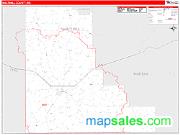 Walthall County, MS <br /> Wall Map <br /> Zip Code <br /> Red Line Style 2024 Map