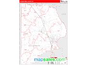 Cape Girardeau County, MO <br /> Wall Map <br /> Zip Code <br /> Red Line Style 2024 Map