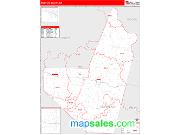 Moniteau County, MO <br /> Wall Map <br /> Zip Code <br /> Red Line Style 2024 Map