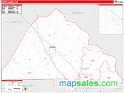 Perry County, MO <br /> Wall Map <br /> Zip Code <br /> Red Line Style 2024 Map