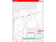 Phelps County, MO <br /> Wall Map <br /> Zip Code <br /> Red Line Style 2024 Map
