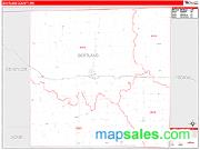 Scotland County, MO <br /> Wall Map <br /> Zip Code <br /> Red Line Style 2024 Map