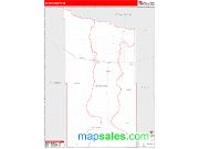 Brown County, NE <br /> Wall Map <br /> Zip Code <br /> Red Line Style 2024 Map