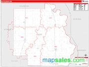 Burt County, NE <br /> Wall Map <br /> Zip Code <br /> Red Line Style 2024 Map