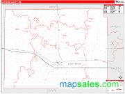 Cheyenne County, NE <br /> Wall Map <br /> Zip Code <br /> Red Line Style 2024 Map