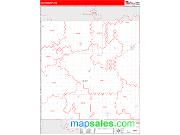 Clay County, NE <br /> Wall Map <br /> Zip Code <br /> Red Line Style 2024 Map