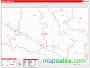 Dawson County, NE <br /> Wall Map <br /> Zip Code <br /> Red Line Style 2024 Map