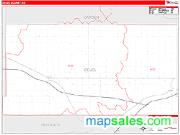 Deuel County, NE <br /> Wall Map <br /> Zip Code <br /> Red Line Style 2024 Map