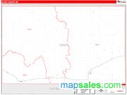 Dundy County, NE <br /> Wall Map <br /> Zip Code <br /> Red Line Style 2024 Map