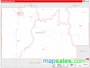Frontier County, NE <br /> Wall Map <br /> Zip Code <br /> Red Line Style 2024 Map