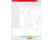 Gosper County, NE <br /> Wall Map <br /> Zip Code <br /> Red Line Style 2024 Map