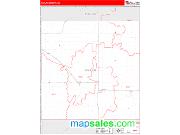 Harlan County, NE <br /> Wall Map <br /> Zip Code <br /> Red Line Style 2024 Map