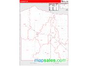 Holt County, NE <br /> Wall Map <br /> Zip Code <br /> Red Line Style 2024 Map