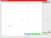 Hooker County, NE <br /> Wall Map <br /> Zip Code <br /> Red Line Style 2024 Map