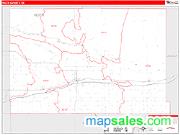 Keith County, NE <br /> Wall Map <br /> Zip Code <br /> Red Line Style 2024 Map