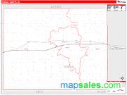 Kimball County, NE <br /> Wall Map <br /> Zip Code <br /> Red Line Style 2024 Map