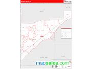 Merrick County, NE <br /> Wall Map <br /> Zip Code <br /> Red Line Style 2024 Map