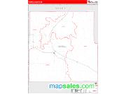Morrill County, NE <br /> Wall Map <br /> Zip Code <br /> Red Line Style 2024 Map