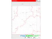 Pierce County, NE <br /> Wall Map <br /> Zip Code <br /> Red Line Style 2024 Map