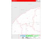Polk County, NE <br /> Wall Map <br /> Zip Code <br /> Red Line Style 2024 Map