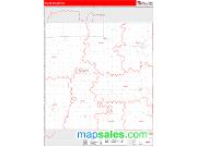 Saline County, NE <br /> Wall Map <br /> Zip Code <br /> Red Line Style 2024 Map