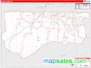 Sarpy County, NE <br /> Wall Map <br /> Zip Code <br /> Red Line Style 2024 Map