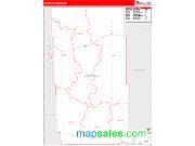 Sheridan County, NE <br /> Wall Map <br /> Zip Code <br /> Red Line Style 2024 Map