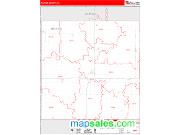 Thayer County, NE <br /> Wall Map <br /> Zip Code <br /> Red Line Style 2024 Map