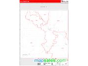 Valley County, NE <br /> Wall Map <br /> Zip Code <br /> Red Line Style 2024 Map