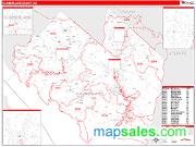 Cumberland County, NJ <br /> Wall Map <br /> Zip Code <br /> Red Line Style 2024 Map